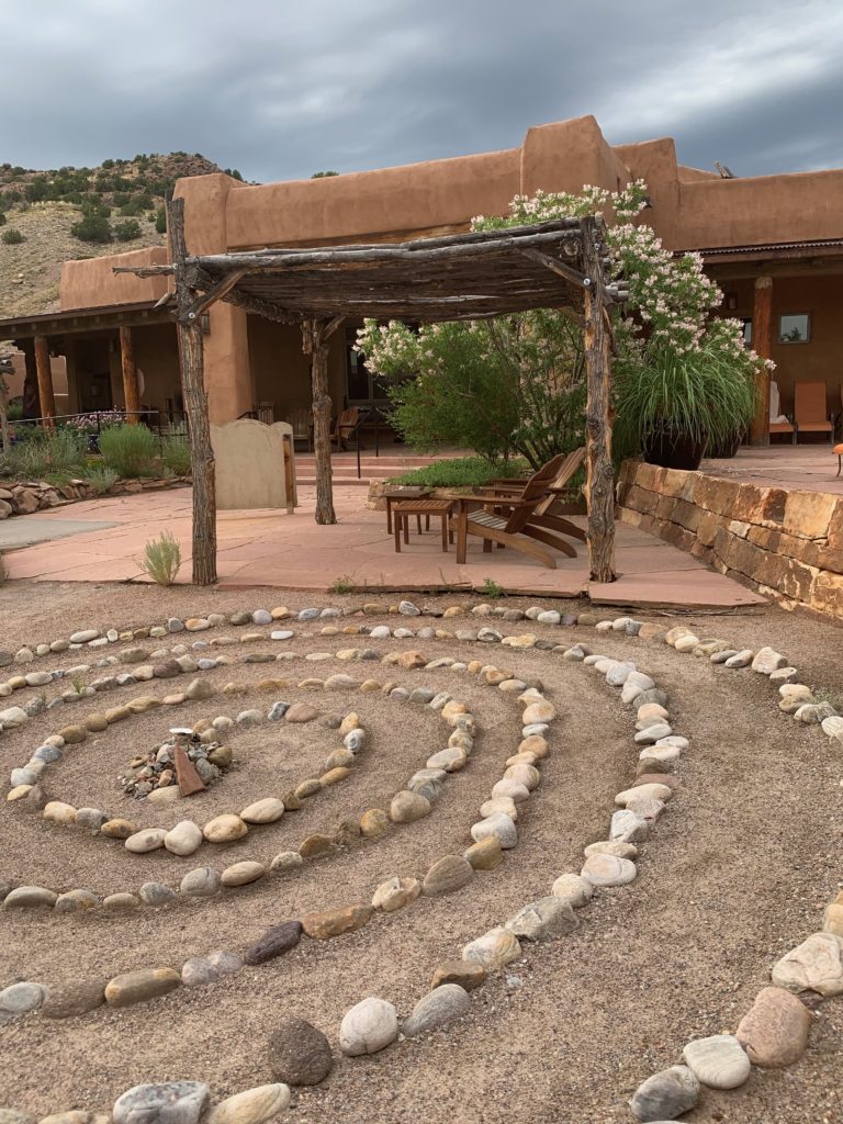 Legendary Healing Waters of Ojo Caliente labyrinth by lobby
